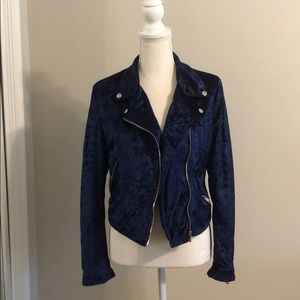 Blue velvet jacket